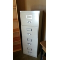 Tan 4 Drawer Vertical Filing Cabinet, Locking